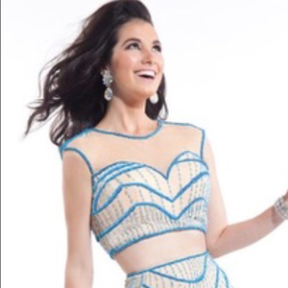 Rachel Allan Crop Top (black and nude)